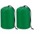 thumbnail image 1 of Uxcell 2-Pack Stuff Sack, 5 x 10 Inch Waterproof Storage Sacks Drawstring Ultralight para mochileros [Verde oscuro], 1 of 1