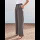 thumbnail image 5 of Pantalones de Vestir de Pierna y Cintura Alta para Mujer. Marrón S, 5 of 7