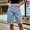 Light blue, variant on Bermuda Shorts Denim Shorts Women's Ripped Quarter Pants Edge Fringe Jeans Stretch Shorts High Waisted Shorts Elastic Waist Shorts Dark Grey S
