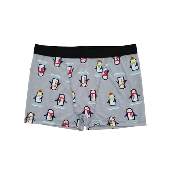 Mens Gray Winter Penguins Iceberg Underwear Boxers Boxer Briefs S