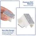 thumbnail image 4 of 6pcs Cubierta de pata de silla con almohadilla de fieltro, protectores de piso para tubo de silla en forma de U, aptos para patas de metal de 22 mm de diámetro, blanca, 4 of 6
