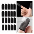thumbnail image 3 of 5 X 20x Gaming Finger Sleeves Thumb Sleeves Anti Sweat Negro, 3 of 8