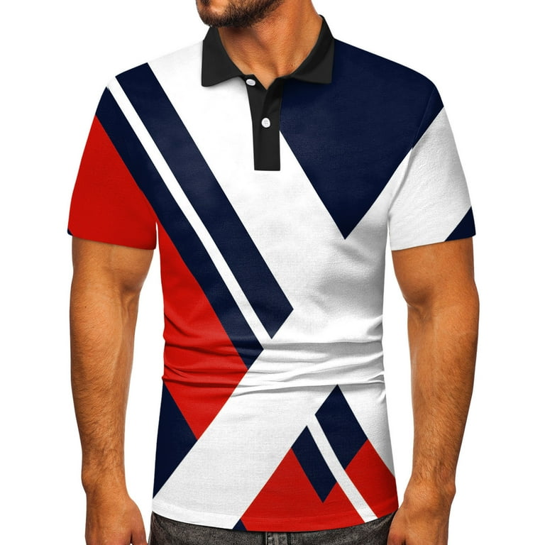 Red and white golf shirts store