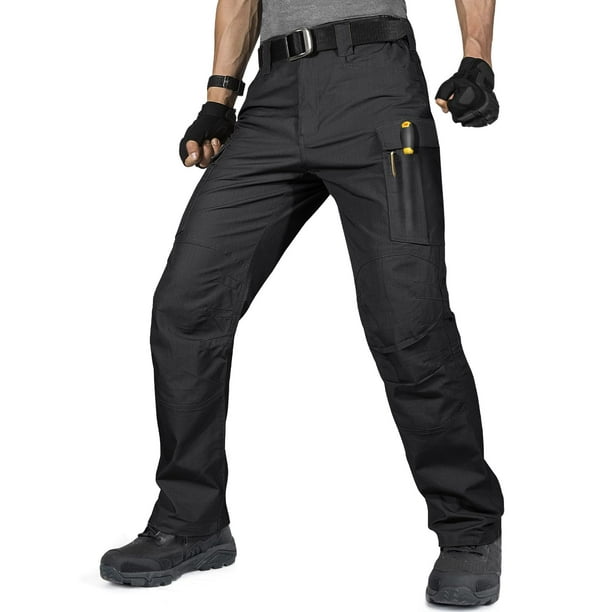 Pantalones Tácticos Livianos y Resistentes al Agua FREE SOLDIER en Negro