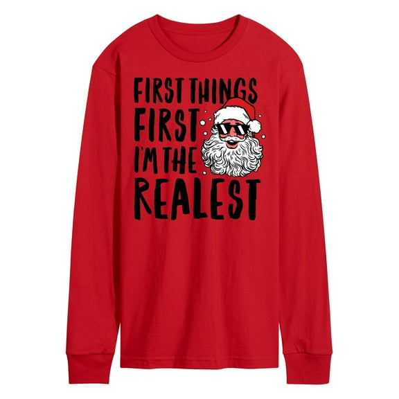 Instant Message - The Realest Santa Claus Christmas- Men's Long Sleeve T-Shirt
