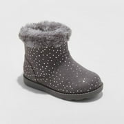 Cat & Jack Darby Fleece Ankle Fashion Boots Grey 12