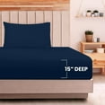 thumbnail image 4 of Juego de sábanas Utopia Bedding, punto doble, algodón, azul marino, 4 of 6