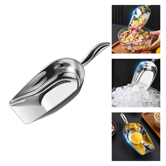 asddcavvf Stainless Steel Utility Ice Rustproof Metal Great for Bar Ice Flour Coffee Containers Bar Ice Dry Dry Goods Candy Food Cooker
