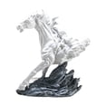 thumbnail image 1 of Estatua de caballo al galope Estatua de caballo corriendo Arte Significado de éxito Caballo de pie blanco, 1 of 9