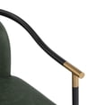 thumbnail image 6 of Christopher Knight Home Upholstered Dining Armchairs, Black Legs with Gold Tips, Green, Set of 2, 6 of 10