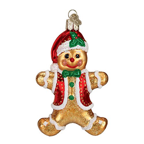 Old World Christmas Collection Glass Blown Ornaments for Christmas Tree Gingerbread Boy