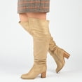 thumbnail image 5 of Journee Womens Kaison Wide Width Extra Wide Calf Stacked Heel Over The Knee Boots, 5 of 10