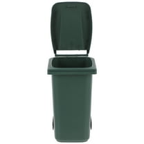 MIPCASE Dark Green Plastic Desktop Trash Bin with Lid for Home and Office