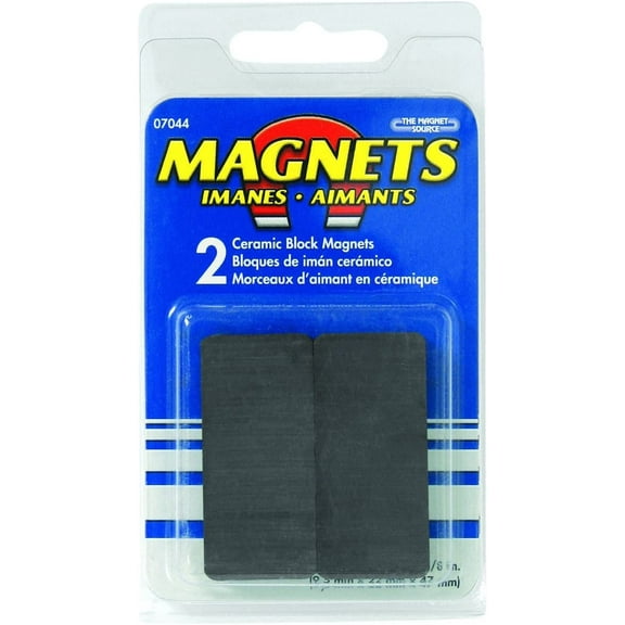 Master Magnetics Block Magnet 07044 - Square Shape - 2 Piece, 0.875 In