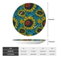 thumbnail image 2 of Daiia Sunflowers Printed Pattern Ceramic Plate Dinner Plates Bone China Decorative Plates with Display Stand Art Ceramic Ornaments for Wall Hanging Decoration-6in, 2 of 6