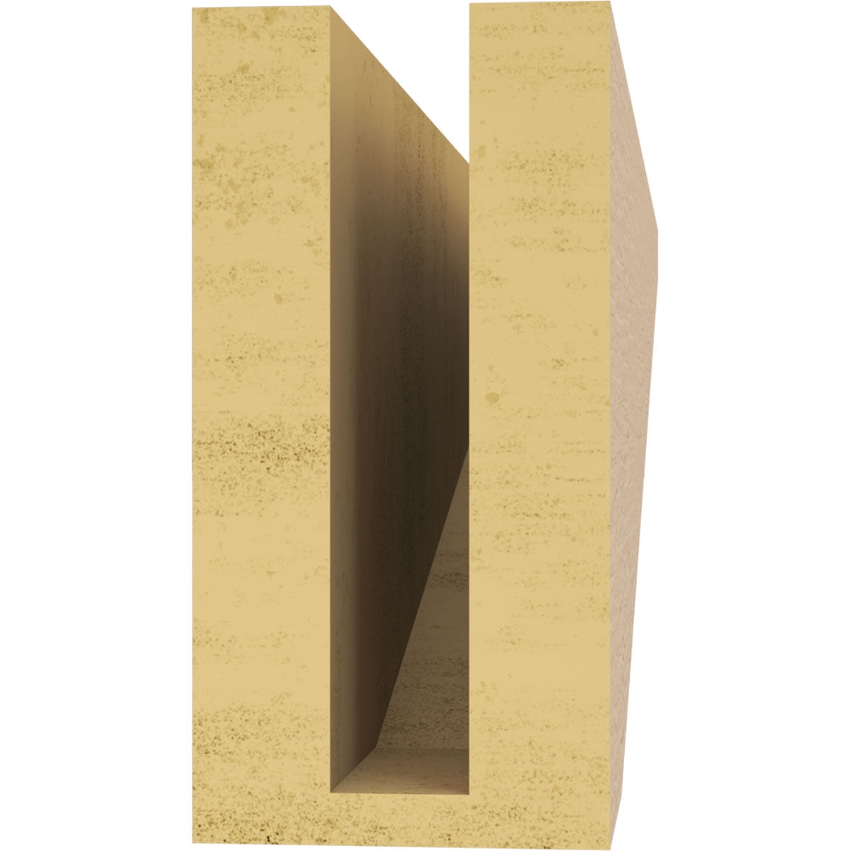 3"W x 18"D x 6"H Thin Concord Rough Cedar Woodgrain TimberThane Corbel, Primed Tan