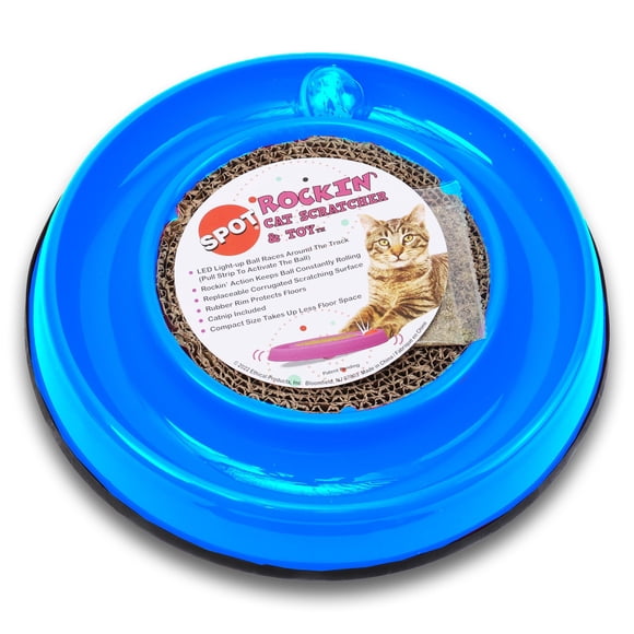 Bola LED para rascar gatos SPOT Rockin', bola LED, 13 cm, almohadilla para hierba gatera