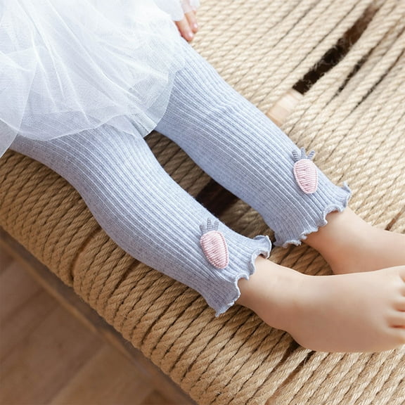 Cethrio Kids Girls Leggings, Cute Stretch Knit Elastic Waist Skinny Pants Gray Size 4-6 T