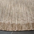 thumbnail image 5 of SAFAVIEH Beach House Maryam Bordered Indoor/Outdoor Area Rug, Brown/Ivory, 6'7" x 6'7" Round, 5 of 9