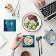 thumbnail image 1 of RYLABLUE Jellyfish Set of 6 Coaster for Drinks, Absorbent Ceramic Stone Coasters Cup Mat with Cork Base for Home Kitchen Room Coffee Table Bar Decor, 1 of 4