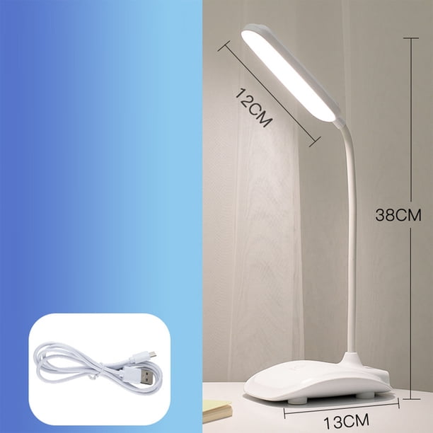 Lámpara de escritorio que cuida los ojos, lámpara de escritorio LED, lámpara de mesa recargable por USB, lámpara de escritorio con control táctil de alta capacidad