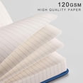 thumbnail image 2 of Cuaderno Notas EMSHOI - 256 pág., piel 120 gsm, notas adhes., A5 reglas univ. mujer/hombre trabajo escuela, 5.75 x 8.38, azul, 2 of 3
