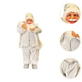 thumbnail image 6 of Almencla Christmas Figurine Santa Claus Figure Doll Ornament Lovely Traditional Art Sculpture for Party Favors Supplies Window Desktop Silver, 6 of 8