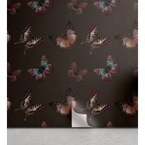 Ambesonne Butterfly Peel & Stick Wallpaper for Home, Butterflies Brown Shades, 13"x72", Cocoa Blush Coral