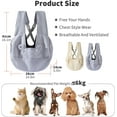 thumbnail image 3 of Colourtree White Dog Carrier Backpack, Cute Bear Shape Crossbody Chest, Dog Travel Bag, Small Dog Cat Go Out Bag, Comfort Breathable Puppy Bags, Portable Adjustable, 3 of 6