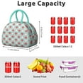 thumbnail image 4 of Insulated Lunch Bag Women, Reusable Crab Design Pattern Tote Lunch Box, Leakproof Cooler Lunch Bags for Work Office Travel Picnic, 4 of 4