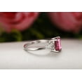 thumbnail image 3 of 1.25 Carat emerald cut Ruby and Diamond Engagement Ring for Women in White Gold, 3 of 3