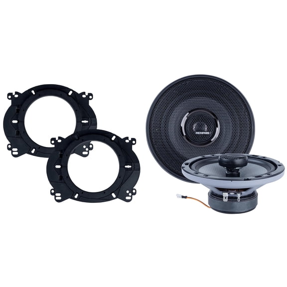Memphis Audio MS62 6.5" Convertible Speaker Set With Swivel Tweeters - Pair with OEMBKT60 Vehicle Specific 6 1/2"" Speaker Adaptors
