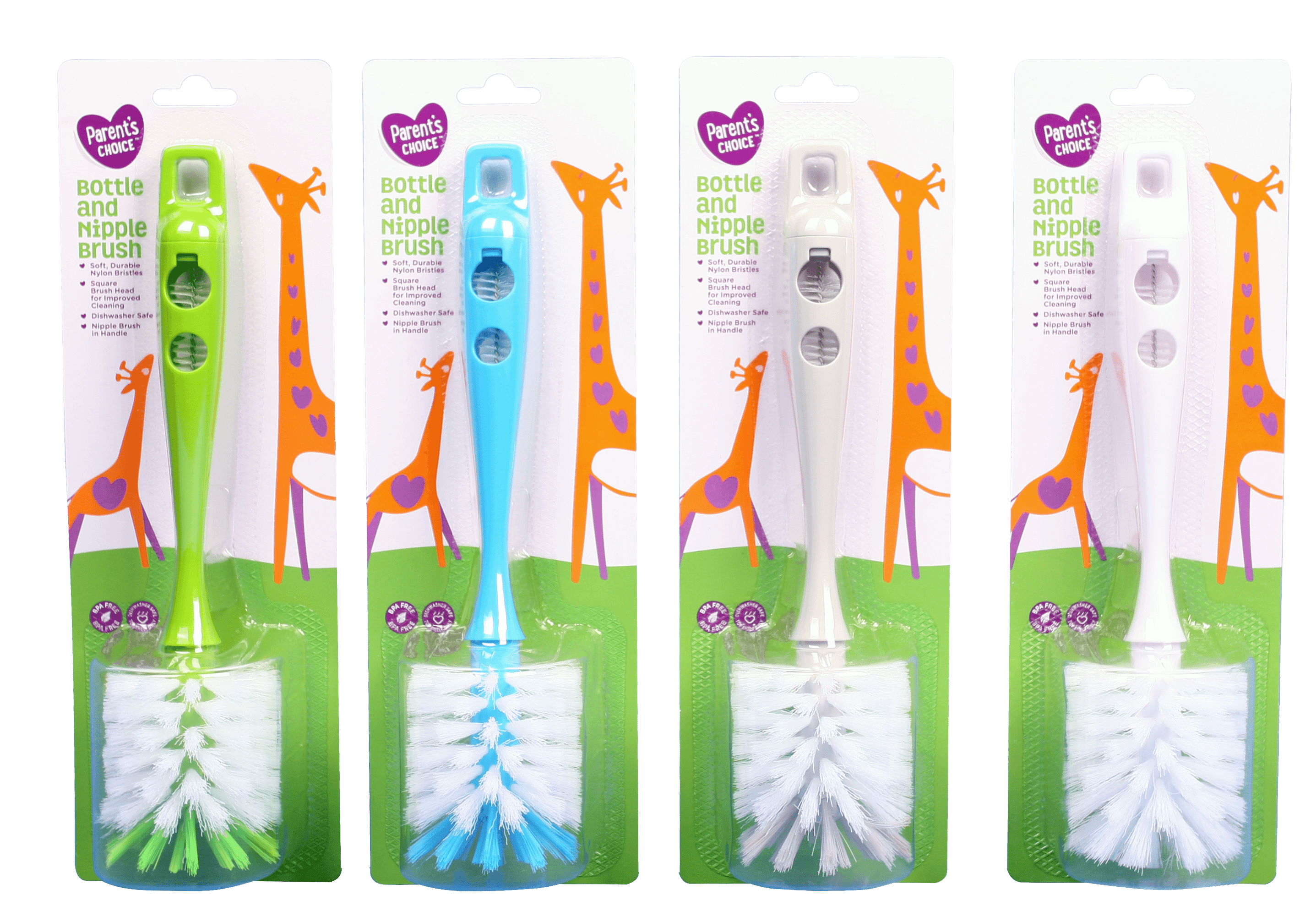 baby bottle and nipple brush