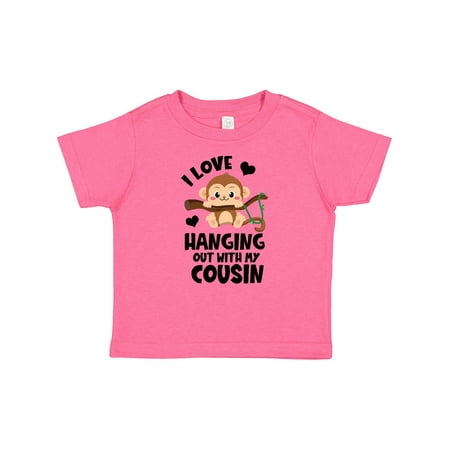 

Inktastic Monkey I Love Hanging out with My Cousin Gift Baby Boy or Baby Girl T-Shirt