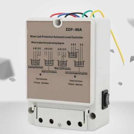 

Tebru Water Automatic Level Controller Pool Liquid Level Detectors With Stainless Steel Probe Monitor Sensor 220V