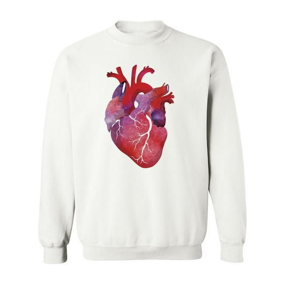 Watercolor Heart, Sweatshirt Men -Image by Shutterstock, Male Large