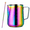 20oz Rainbow, variant on ABCISI Milk Frothing Pitcher with Latte Art Pen, Stainless Steel Steaming Cup with Measurement Scale and Pointed Spout for Espresso, Cappuccino and Latte Art, 12 Oz, Gold