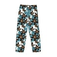 thumbnail image 4 of Kdxio Lilies Flowers Print Men's Sleep Pajama Pant Lounge Pants with Pockets, 4 of 8