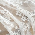 thumbnail image 3 of NICETOWN 2 Panels Lace Sheer Curtain for French Door Rod Pocket Vintage Profusion of Flower Curtains for Living Room, 52"x96", White, 3 of 7