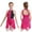 Hot Pink&Black, variant on Kids Girls Figure Ice Skating Dress Sleeveless Ballet Dance Gymnastic Tutu Leotard Performance Competition Costume Coffee 10