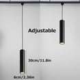 thumbnail image 3 of FSLiving 7W LED Track Linear Look Pendant Lights H-Type Track Light with Adjustable Height Linear Style for Dining Room Kitchen 1 Light Idea for Large Plant Light Customizable Black 11.8″, 3 of 9