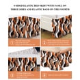 thumbnail image 6 of Abstract Stripes Wrap Around Bed Skirts for King Bed 18" Drop,Bed Skirt with Adjustable Elastic Belt Dust Ruffle Bed Valance for Bedroom Hotel Retro Modern Orange Black Gray Lines Bed Frame Cover, 6 of 7