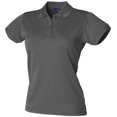 thumbnail image 1 of Henbury- Polo ajustado Coolplus® para mujer (Gris carbón), 1 of 2