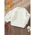 thumbnail image 2 of Wassery Baby Girls Sweater Toddler Long Sleeve Crew Neck Flower Print Knitted Sweater Newborn Girls Warm Knit Pullover Sweater Infant Girls Fall Winter Clothes 6M-4T, 2 of 8