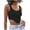 Black, variant on BLCHUNen Cropped Tank Tops for Women Pullover Crew Neck Breathable Lightweight Stretch Workout Sports Yoga Active Casual Blouses