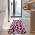 thumbnail image 4 of Pink and Black Of Leopard Print Kitchen Rug Mat,Kitchen Runner Rugs Non Skid Washable,Decorative Kitchen Floor Mats for Kitchen,Sink,Laundry,17"x47.2", 4 of 7