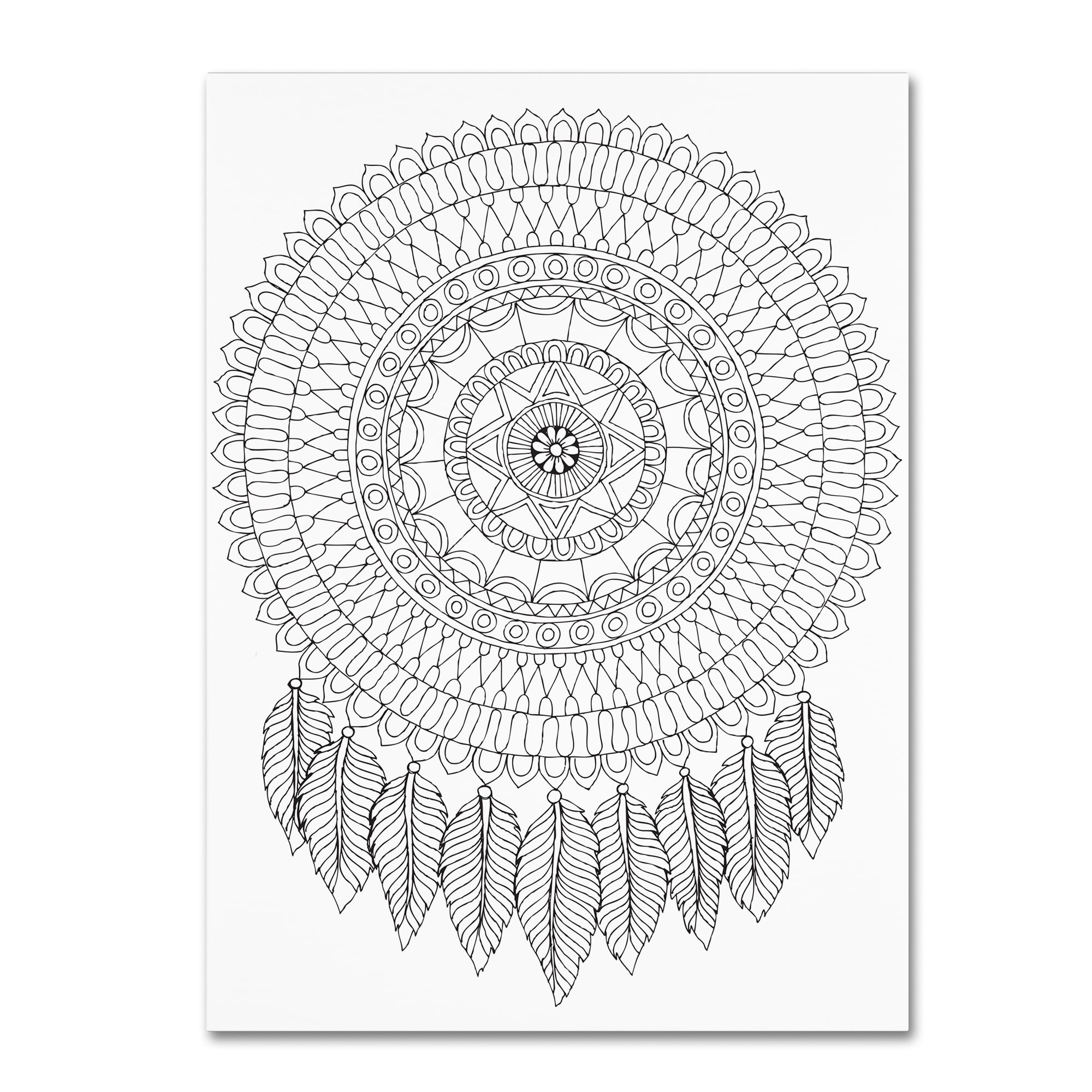 Trademark Fine Art "Mandalafeather Dreamcatcher" Canvas Art by Hello Angel