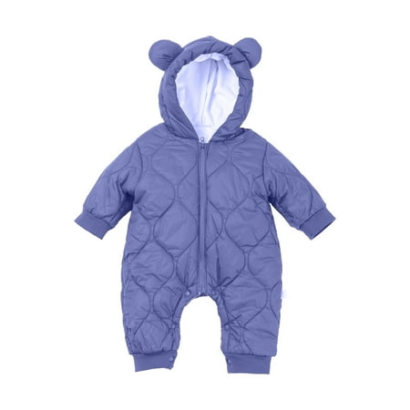 

Specollect Baby Girl Clothes Outfits Young 2-24Months With Clothes Soft Warm Pajamas Unisex Cotton Solid Warm Thick Long Sleeve Hooded Romper Rompers Jumpsuit Gift/role Play Girls Clothing 2024