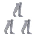 thumbnail image 3 of maskred Winter Warmth In Knee Socks Must-have For Freezing Temperatures Warm Socks Polyester Cozy Slipper Socks Winter Socks silver grey 3Set, 3 of 6