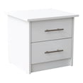thumbnail image 2 of Tiara 2 Drawer Wooden Kids Nightstand Bedside Table, White, 2 of 6